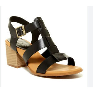 KORKS by Kork-Ease Cornelia Leather Dress Block Heel Sandals - Size 6 / EU 36.5